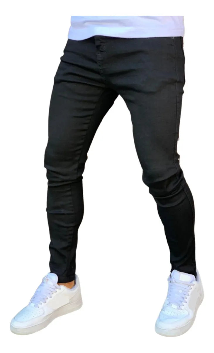 Kit 3 Calça Jeans Skinny Masculina Com Lycra Estica Muito Nf