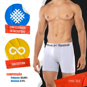 Kit 6 Cuecas Boxer Reebok Microfibra Sem Costura Original
