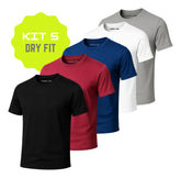 Kit 5 Camisa Masculina Termica Academia Dry Fit Malha Fria