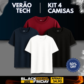Kit 4 Camisetas Verão Tech Basic SubZone